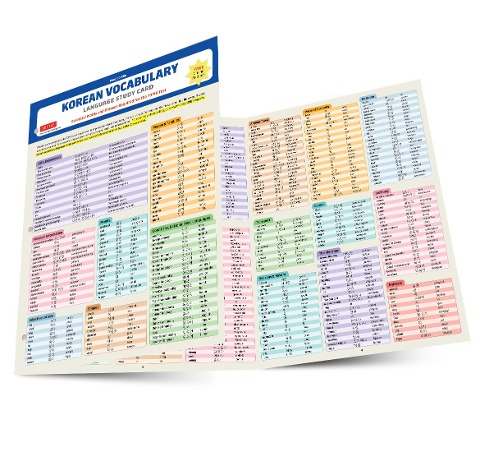 Korean Vocabulary Language Study Card - Woojoo Kim