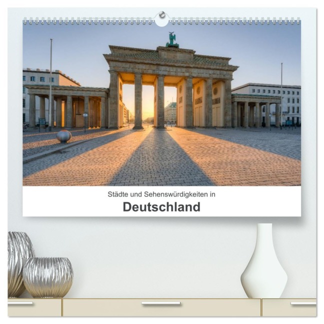 Städte und Sehenswürdigkeiten in Deutschland (hochwertiger Premium Wandkalender 2026 DIN A2 quer), Kunstdruck in Hochglanz - Michael Valjak
