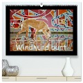 Windhund bunt (hochwertiger Premium Wandkalender 2025 DIN A2 quer), Kunstdruck in Hochglanz - Kathrin Köntopp