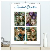 Cover-Bild zum Titel 'Kunstvolle Gesichter (hochwertiger Premium Wandkalender 2026 DIN A2 hoch), Kunstdruck in Hochglanz' von 'Steffen Gierok-Latniak'