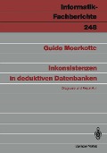 Cover-Bild zum Titel 'Inkonsistenzen in deduktiven Datenbanken' von 'Guido Moerkotte'
