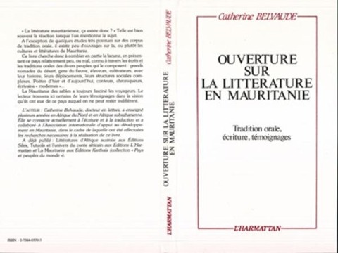 Ouverture sur la littérature en Mauritanie - Belvaude