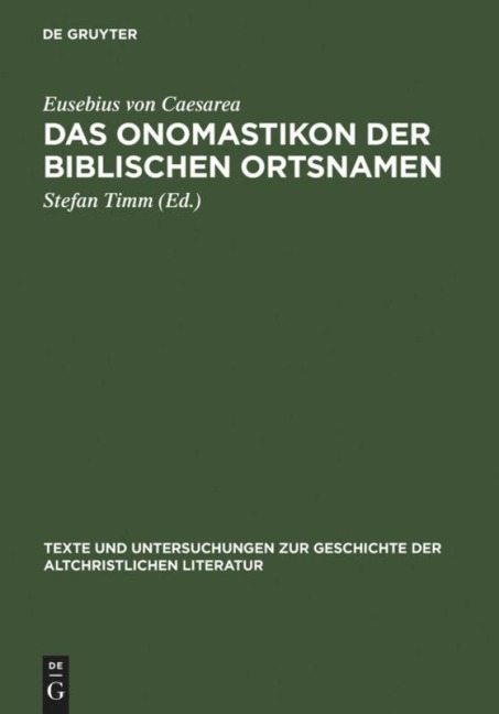 Das Onomastikon der biblischen Ortsnamen - Eusebius von Caesarea
