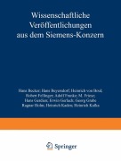 Cover-Bild zum Titel 'Wissenschaftliche Veröffentlichungen aus dem Siemens-Konzern' von 'Hans Becker, Ragnar Holm, Heinrich Kaden, Heinrich Kafka, Hans Beyersdorf'