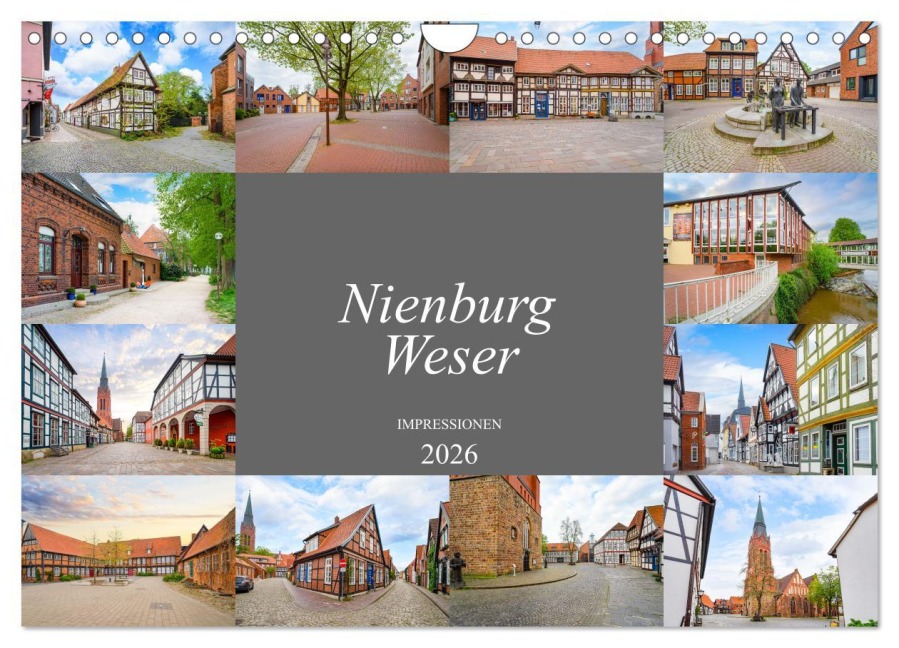 Nienburg Weser Impressionen (Wandkalender 2026 DIN A4 quer), CALVENDO Monatskalender - Dirk Meutzner
