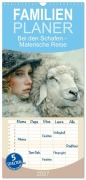 Cover-Bild zum Titel 'Familienplaner 2027 - Bei den Schafen - Malerische Reise mit 5 Spalten (Wandkalender, 21 x 45 cm) CALVENDO' von 'Liselotte Brunner-Klaus'
