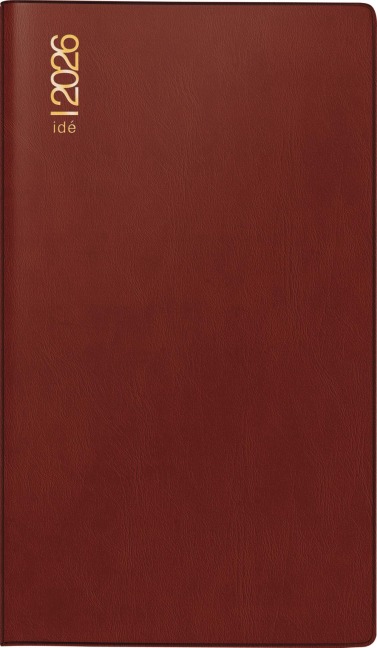rido/idé 7012112296 | Taschenkalender Mod. TM 15 2026 | A6, Kunststoff, bordeaux - 