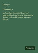 Cover-Bild zum Titel 'Die Lektüre' von 'Otto Lyon'