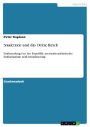 Cover-Bild zum Titel 'Studenten und das Dritte Reich' von 'Peter Kapinus'