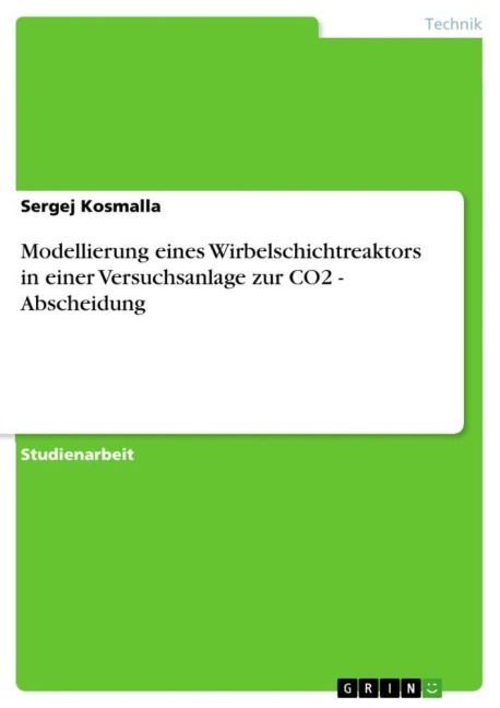 Modellierung eines Wirbelschichtreaktors in einer Versuchsanlage zur CO2 - Abscheidung - Sergej Kosmalla