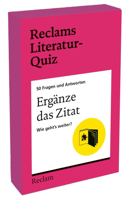 Ergänze das Zitat. Wie geht's weiter? 50 Fragen und Antworten für Büchermenschen - Andrea Hahn