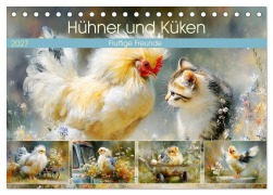 Cover-Bild zum Titel 'Hühner und Küken. Fluffige Freunde (Tischkalender 2027 DIN A5 quer), CALVENDO Monatskalender' von 'Rose Hurley'
