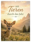 Cover-Bild zum Titel 'Mit Tieren durch das Jahr (Wandkalender 2027 DIN A2 hoch), CALVENDO Monatskalender' von 'Johann Pavelka'