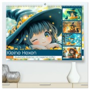 Cover-Bild zum Titel 'Kleine Hexen. Zauberhafte Mädchen mit magischen Kräften (hochwertiger Premium Wandkalender 2026 DIN A2 quer), Kunstdruck in Hochglanz' von 'Rose Hurley'