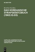Das koreanische Strafgesetzbuch (1963.10.03) - 