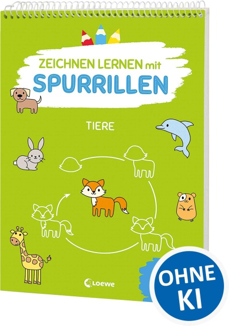 Zeichnen lernen mit Spurrillen - Tiere - 