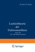Cover-Bild zum Titel 'Laufzeittheorie der Elektronenröhren' von 'Herbert W. König'