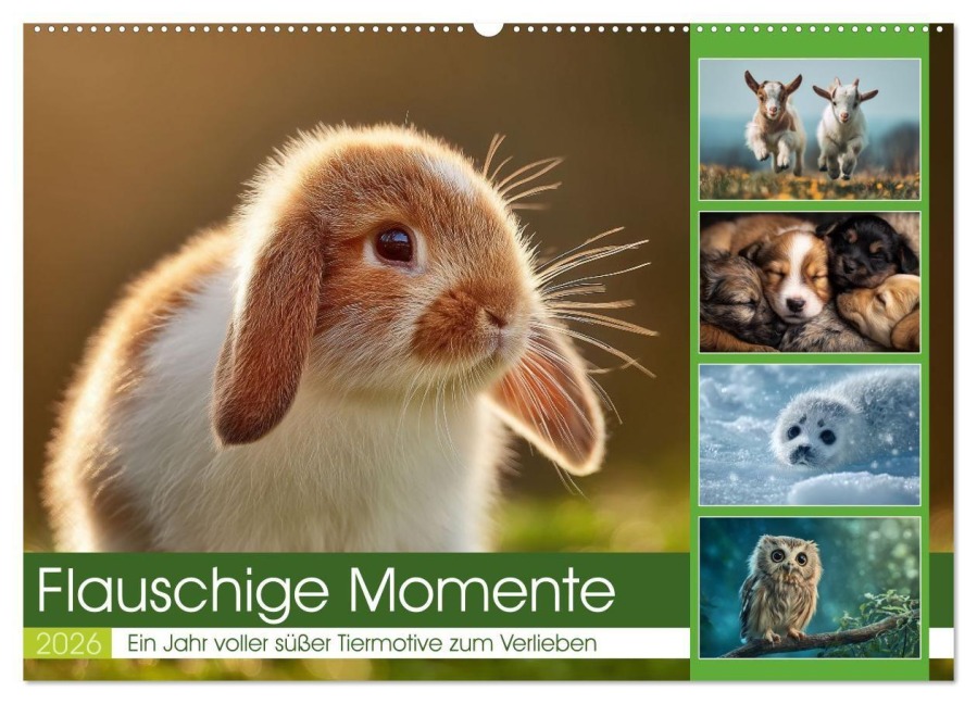Flauschige Momente (Wandkalender 2026 DIN A2 quer), CALVENDO Monatskalender - Steffen Gierok-Latniak