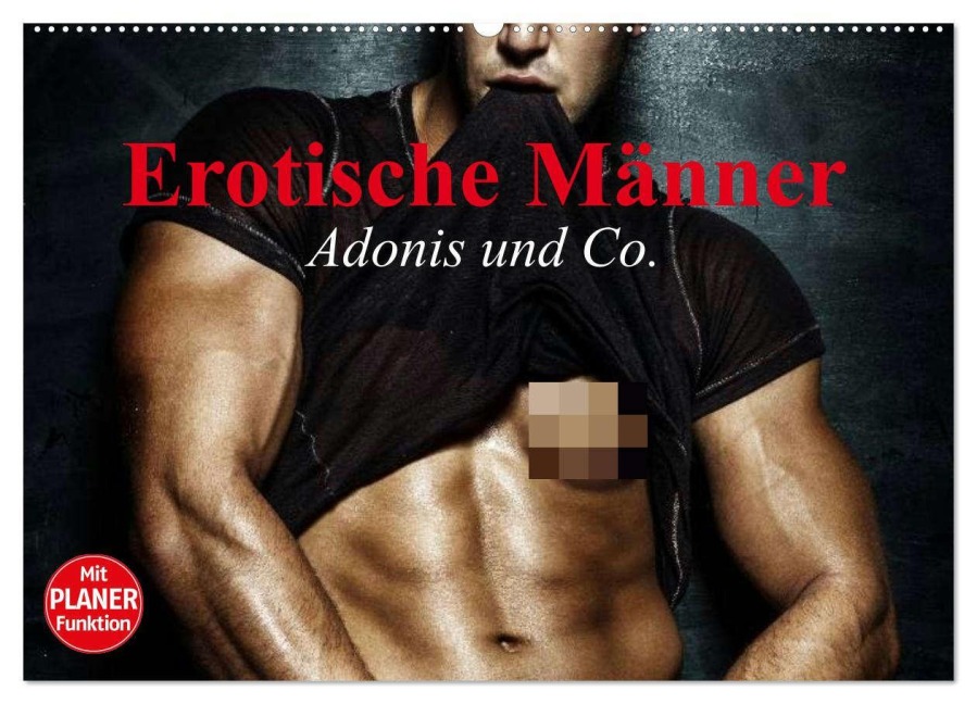 Erotische Männer. Adonis und Co. (Wandkalender 2026 DIN A2 quer), CALVENDO Monatskalender - Elisabeth Stanzer