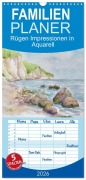 Cover-Bild zum Titel 'Familienplaner 2026 - Rügen Impressionen in Aquarell mit 5 Spalten (Wandkalender, 21 x 45 cm) CALVENDO' von 'Sylwia Mesch'