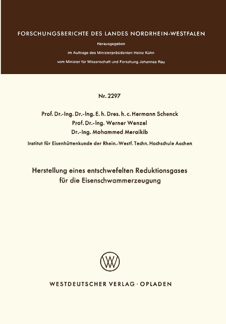 Herstellung eines entschwefelten Reduktionsgases für die Eisenschwammerzeugung - Hermann Schenck