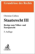 Cover-Bild zum Titel 'Staatsrecht III' von 'Christian Calliess'