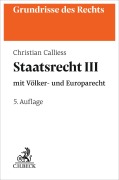 Cover-Bild zum Titel 'Staatsrecht III' von 'Christian Calliess'