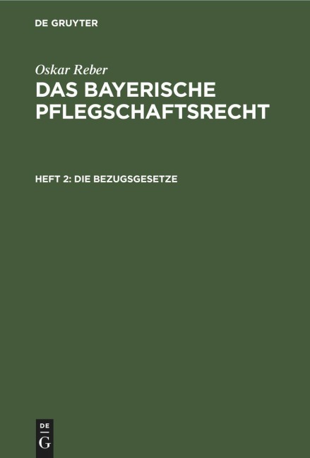 Die Bezugsgesetze - Oskar Reber