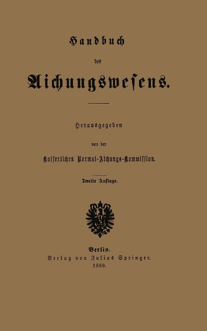 Handbuch des Aichungswesens - 