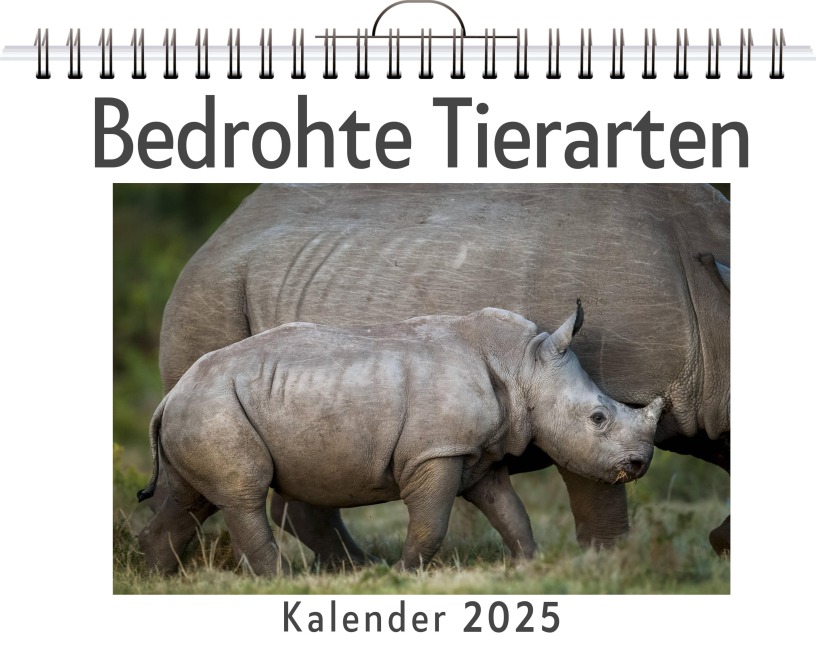 Bedrohte Tierarten - (Wandkalender 2025, Kalender DIN A4 quer, Monatskalender im Querformat mit Kalendarium, das perfekte Geschenk) - Julia Keller