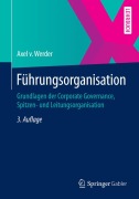 Cover-Bild zum Titel 'Führungsorganisation' von 'Axel V. Werder'