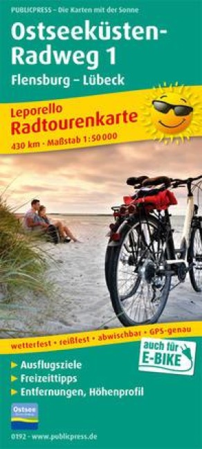 Ostseeküsten-Radweg 1. Flensburg - Lübeck 1 : 50 000 - 