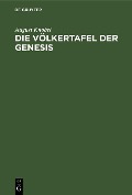 Cover-Bild zum Titel 'Die Völkertafel der Genesis' von 'August Knobel'