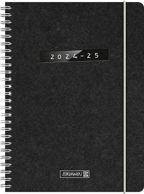Schülerkalender 2024/2025 "Monochrome", 2 Seiten = 1 Woche, A5, 208 Seiten, schwarz - 