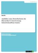 Cover-Bild zum Titel 'Ausfüllen eines Bestellscheins für Büroartikel (Unterweisung Industriekauffrau/-mann)' von 'Lea G.'