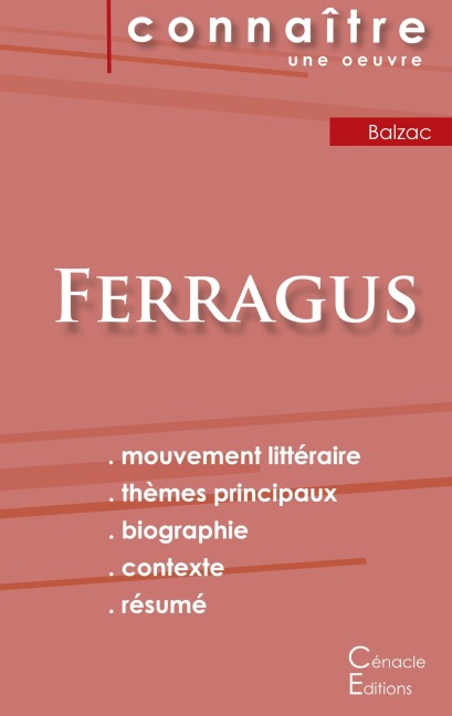 Fiche de lecture Ferragus de Balzac (Analyse littéraire de référence et résumé complet) - Honoré de Balzac