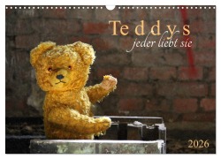 Cover-Bild zum Titel 'Teddys...jeder liebt sie (Wandkalender 2026 DIN A3 quer), CALVENDO Monatskalender' von 'SchnelleWelten SchnelleWelten'