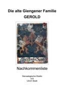 Cover-Bild zum Titel 'Die alte Giengener Familie GEROLD' von 'Ulrich Stark'