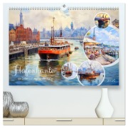 Cover-Bild zum Titel 'Hafenkante - Ein Leben mit und für den Hafen (hochwertiger Premium Wandkalender 2026 DIN A2 quer), Kunstdruck in Hochglanz' von 'Anja Frost'