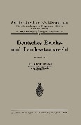 Cover-Bild zum Titel 'Deutsches Reichs- und Landesstaatsrecht' von 'Albert Hensel'