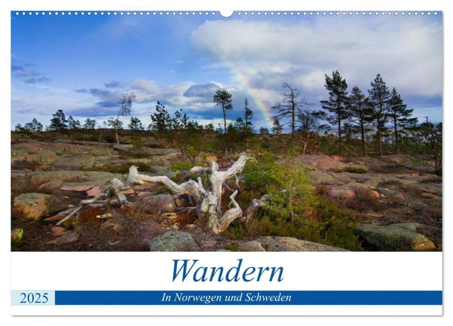 Wandern - In Norwegen und Schweden (Wandkalender 2025 DIN A2 quer), CALVENDO Monatskalender - Rolf Dietz