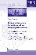 Cover-Bild zum Titel 'Die Aufhebung von Verwaltungsakten im georgischen Recht' von 'Paata Turava'