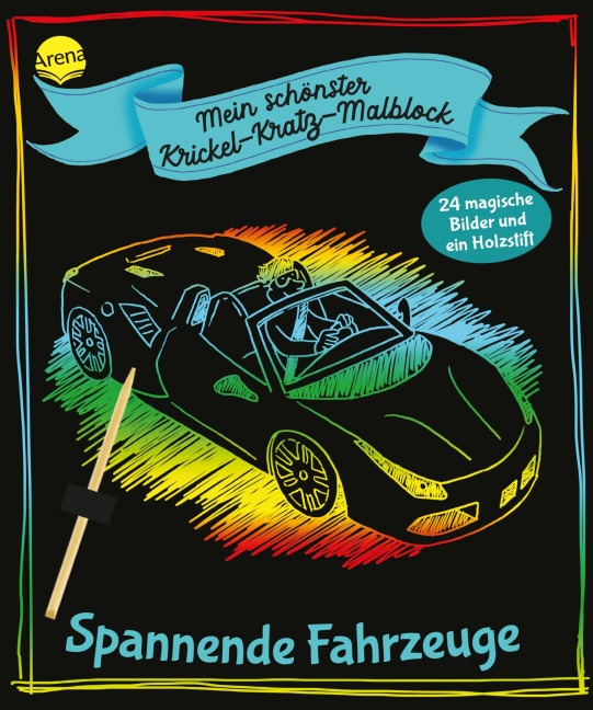 Mein schönster Krickel-Kratz-Malblock. Spannende Fahrzeuge - Falko Honnen