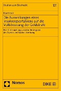 Die Auswirkungen eines Insolvenzverfahrens auf die Vollstreckung der Geldstrafe - Kira Kersch