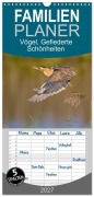 Cover-Bild zum Titel 'Familienplaner 2027 - Vögel, Gefiederte Schönheiten mit 5 Spalten (Wandkalender, 21 x 45 cm) CALVENDO' von 'Wolfgang Lequen'