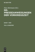 Cover-Bild zum Titel '1939. Register' von ''
