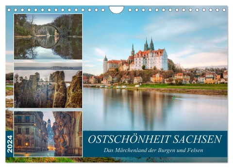 Ostschönheit Sachsen - Das Märchenland der Burgen und Felsen (Wandkalender 2024 DIN A4 quer), CALVENDO Monatskalender - Joana Kruse