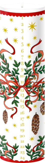 Adventskalender-Kerze - O du fröhlicher Advent! - 