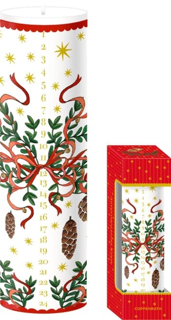 Adventskalender-Kerze - O du fröhlicher Advent! - 