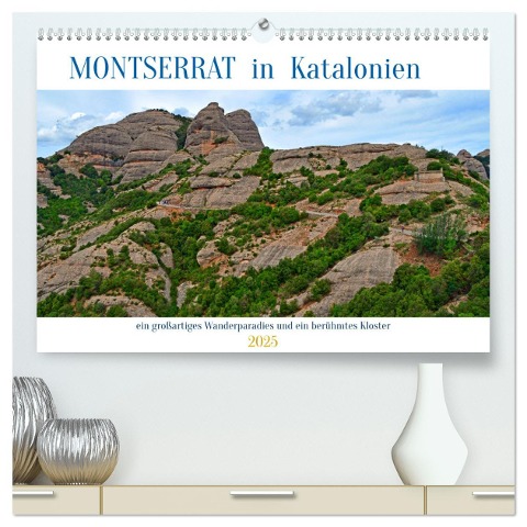 MONTSERRAT in Katalonien (hochwertiger Premium Wandkalender 2025 DIN A2 quer), Kunstdruck in Hochglanz - Ulrich Senff